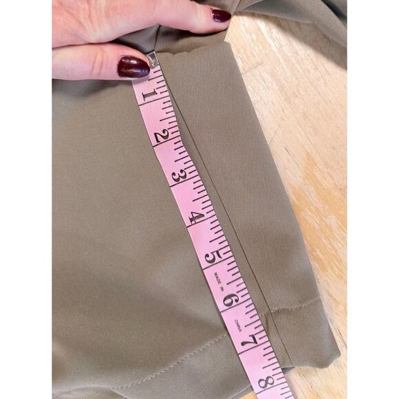 Top Flite by Spalding Long Pleated Golf Trouser Shorts Size 27 Cool Taupe Preppy - Picture 9 of 10